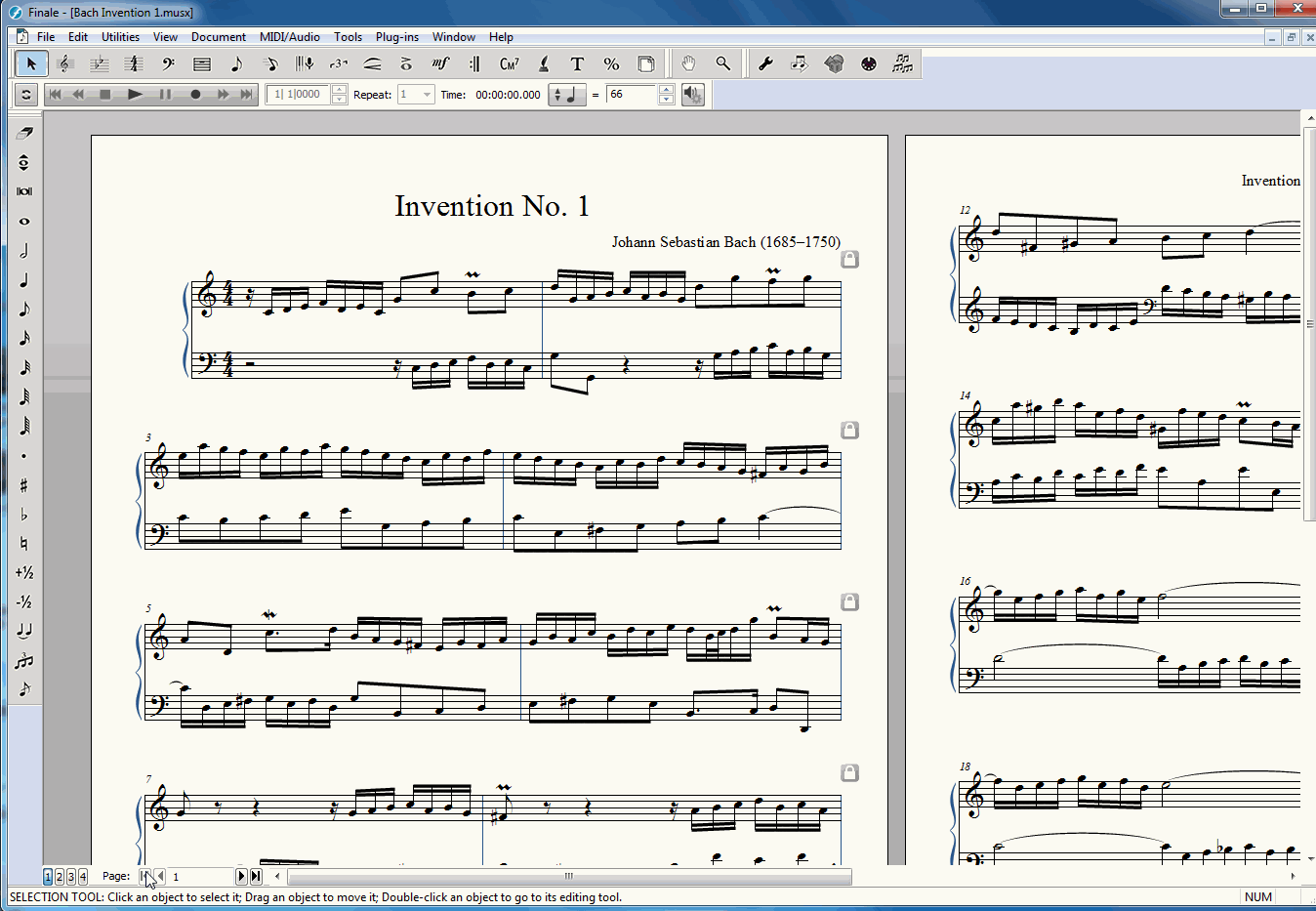 Finale Notation Screenshot