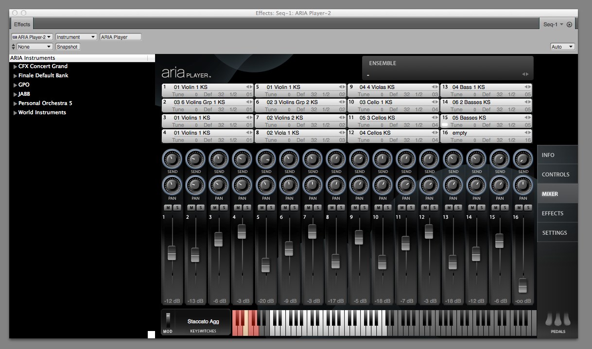 Garritan Personal Orchestra Screen