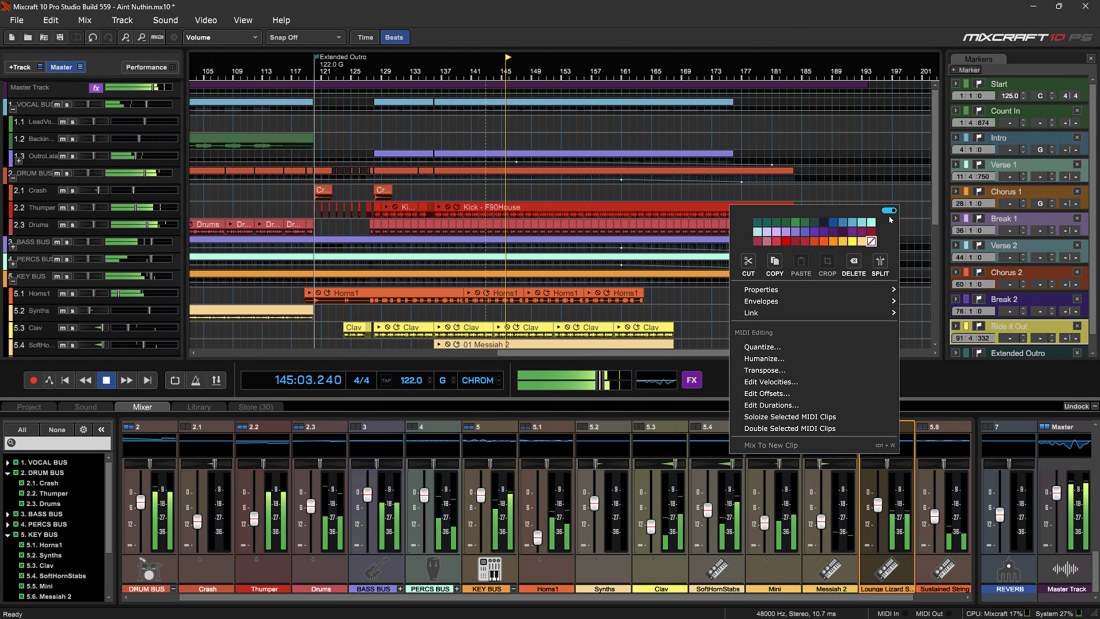 Mixcraft Recording Studio Screen